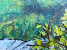 Load image into Gallery viewer, Blue Jay at Linville Gorge Original reclaimed wood painting