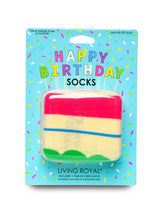 Load image into Gallery viewer, 3D Packaged Crew Socks - Cake - "It's My Birthday" - Cream