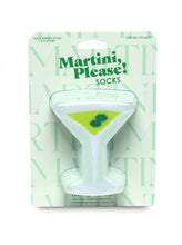 Load image into Gallery viewer, 3D Packaged Crew Socks - Martini Glass - Green