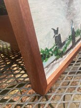 Load image into Gallery viewer, Christmas Barn with Winter Birds - Original Framed Artwork on Reclaimed Wood