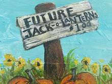 Load image into Gallery viewer, Future Jack-o-Lanterns - original reclaimed wood painting