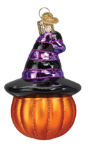 Load image into Gallery viewer, Witch Pumpkin Ornament - OWC