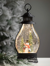 Load image into Gallery viewer, LIGHTED SNOWMAN LANTERN