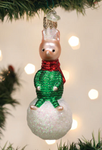Load image into Gallery viewer, Piglet on Snowball Ornament - Old World Christmas