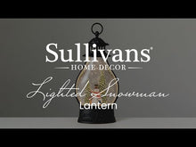 Load and play video in Gallery viewer, LIGHTED SNOWMAN LANTERN