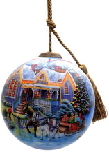 Load image into Gallery viewer, Welcome Home Glass Christmas Ornament - Hand Painted