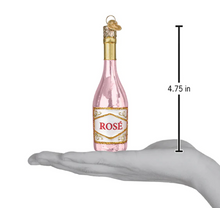 Load image into Gallery viewer, Rose Wine Bottle Ornament - Old World Christmas