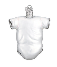 Load image into Gallery viewer, White Baby Onesie Baby's First Christmas Ornament - Old World Christmas