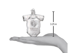 Load image into Gallery viewer, White Baby Onesie Baby's First Christmas Ornament - Old World Christmas