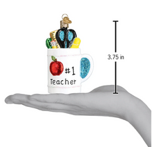 Load image into Gallery viewer, Best Teacher Mug Ornament - Old World Christmas
