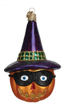 Load image into Gallery viewer, Masked Witch Jack O'Lantern Ornament - OWC