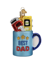 Load image into Gallery viewer, Best Dad Mug Ornament - Old World Christmas