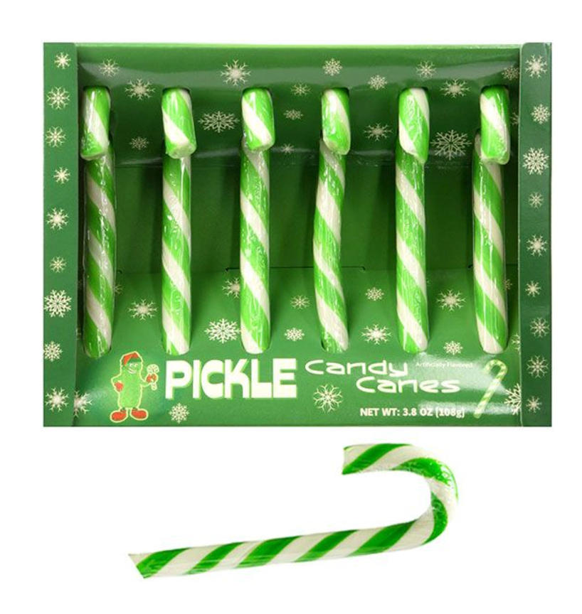 Archie McPhee Pickle Candy Canes - 3.8 oz
