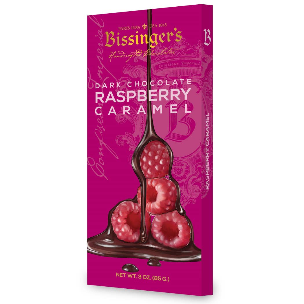 Bissinger's Dark Raspberry Caramel Bar - 3 OZ