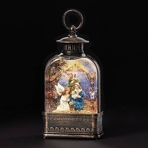 Nativity Scene LED Swirling Glitter Lantern