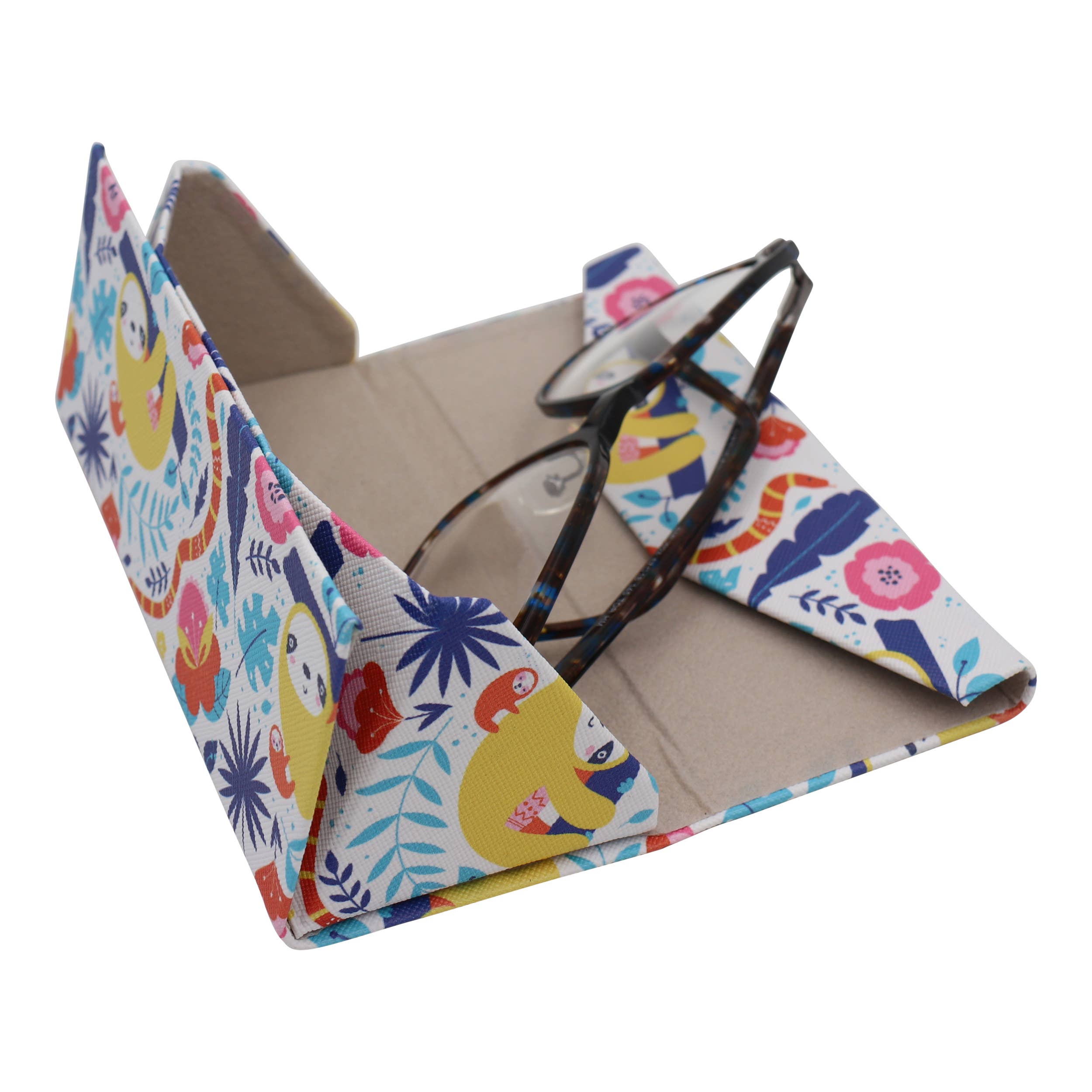 Jungle Sloth Glasses Case – Exotic Animals – Vegan Leather