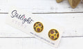 Sunflowers Glass Stud Earrings  - Handmade in North Carolina