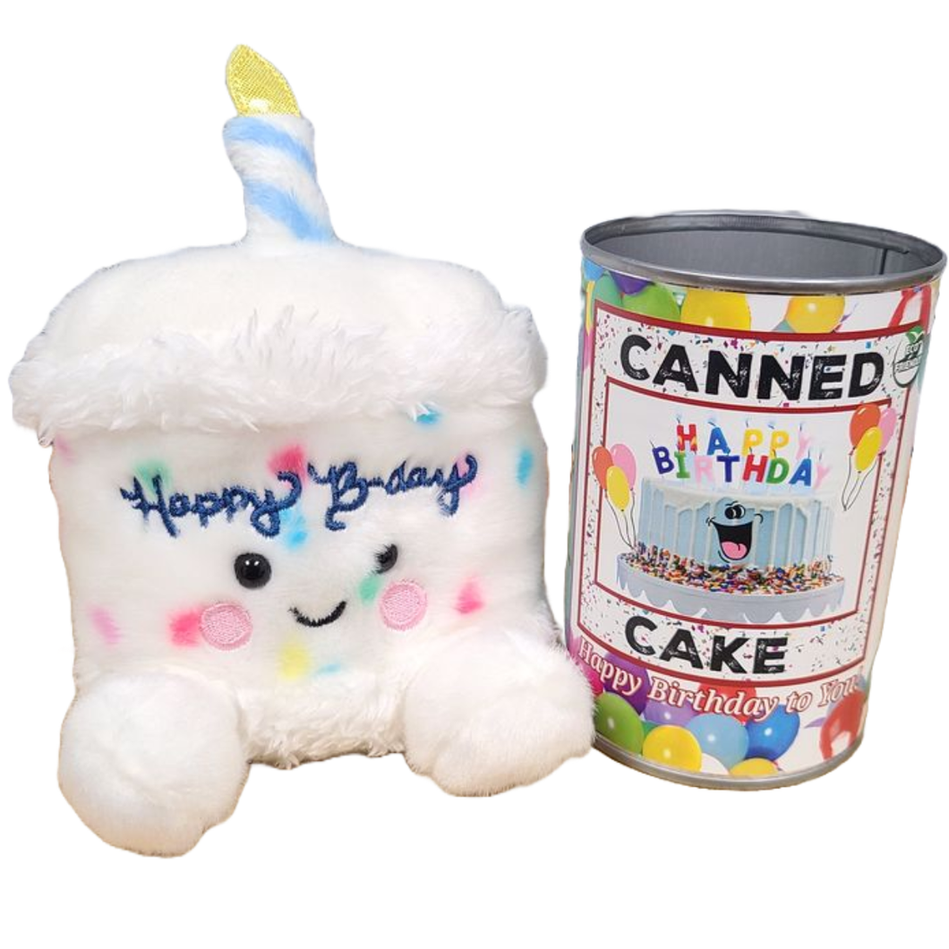 Canned Cake | Happy Birthday to You Gift | Plush B-day Cake: Standard Lid