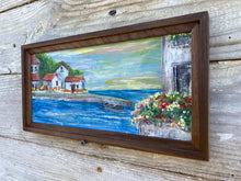 Load image into Gallery viewer, Seaside Village - Original Artwork on Reclaimed Wood
