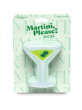 3D Packaged Crew Socks - Martini Glass - Green