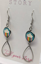 Load image into Gallery viewer, Rainbow Cloud Raindrop Earrings -Handmade in North Carolina
