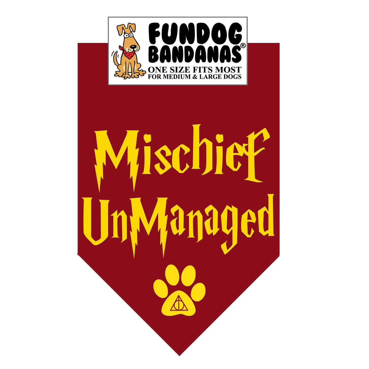 HP Mischief UnManaged  - Dog Bandanas: One Size Fits Most for Medium to Large Dogs