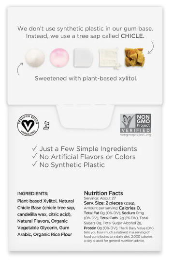 Sugar Free Bubble Gum Natural Chewing Gum