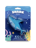 3D Packaged Crew Socks - Kids - Smiley Shark - Deep Blue - Children 4+