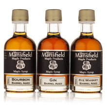 Load image into Gallery viewer, Mount Mansfield Maple Products - 3-pack 50ml Barrel Aged Vermont Maple Syrup Sampler
