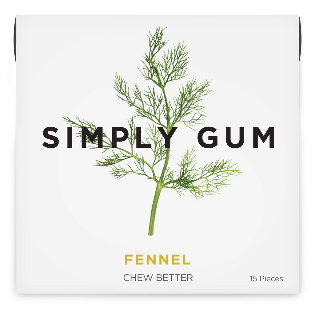 Fennel Chewing Gum - Natural + Plastic-Free | 12 Pack
