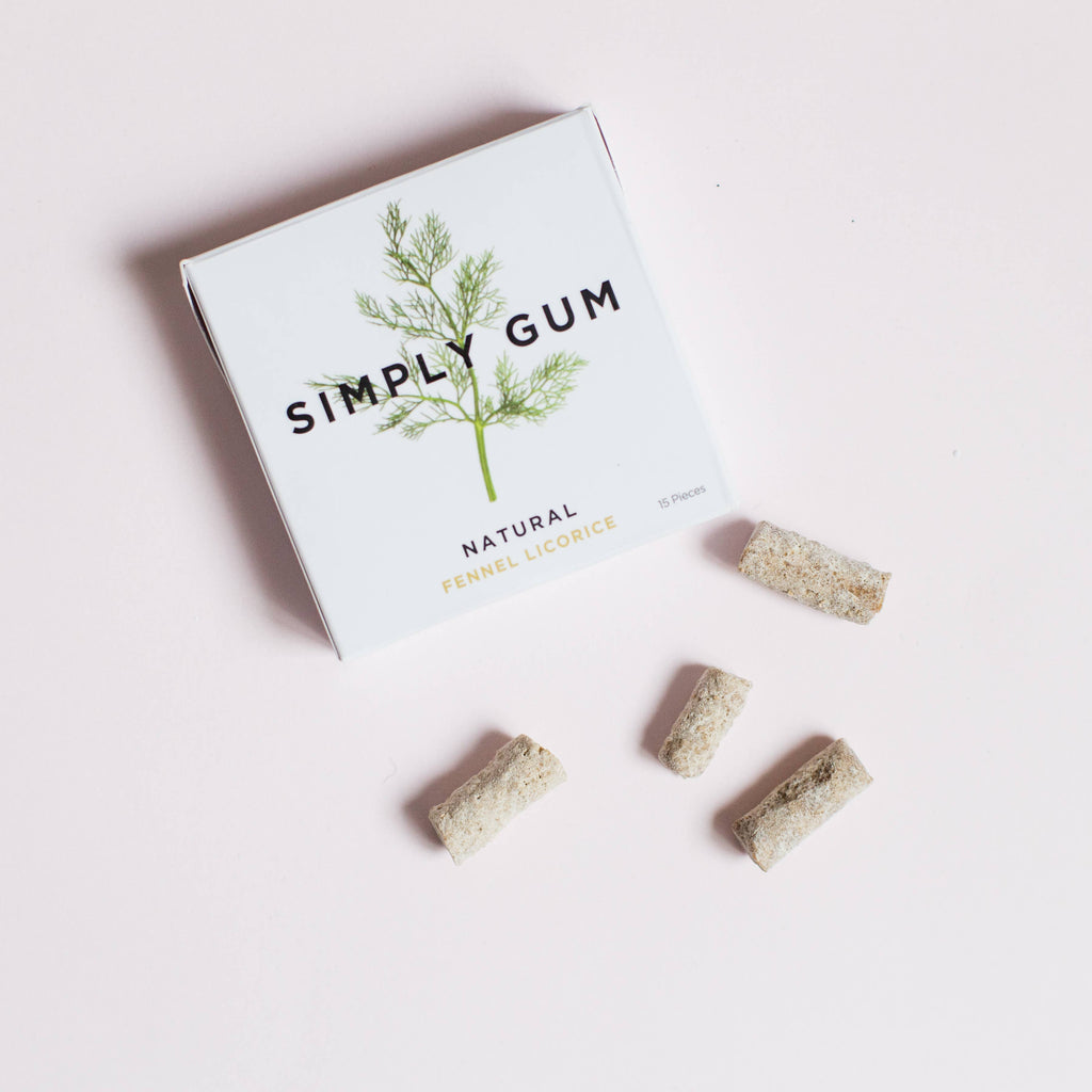 Fennel Chewing Gum - Natural + Plastic-Free | 12 Pack