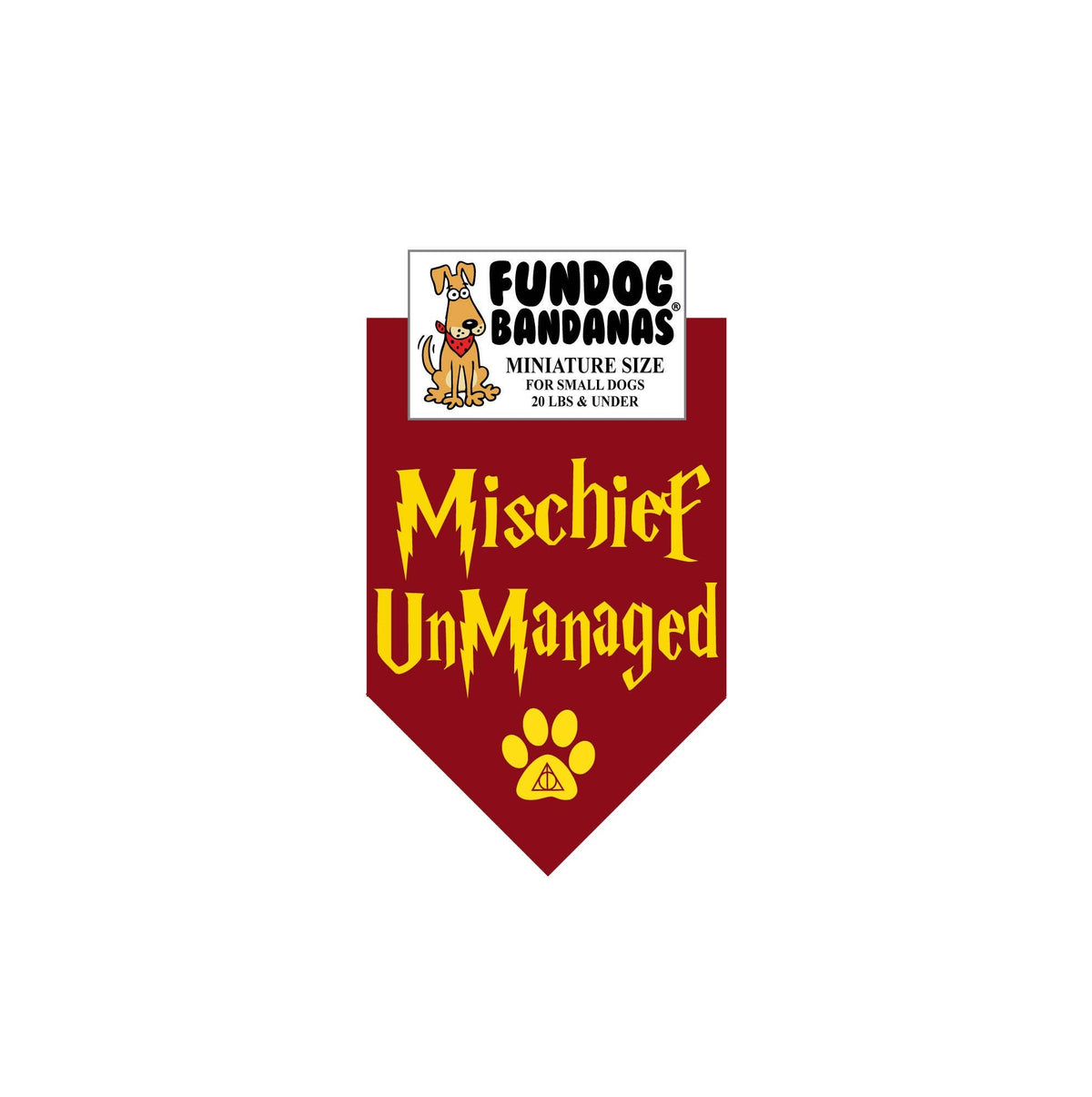 HP Mischief UnManaged  - Dog Bandanas: One Size Fits Most for Medium to Large Dogs