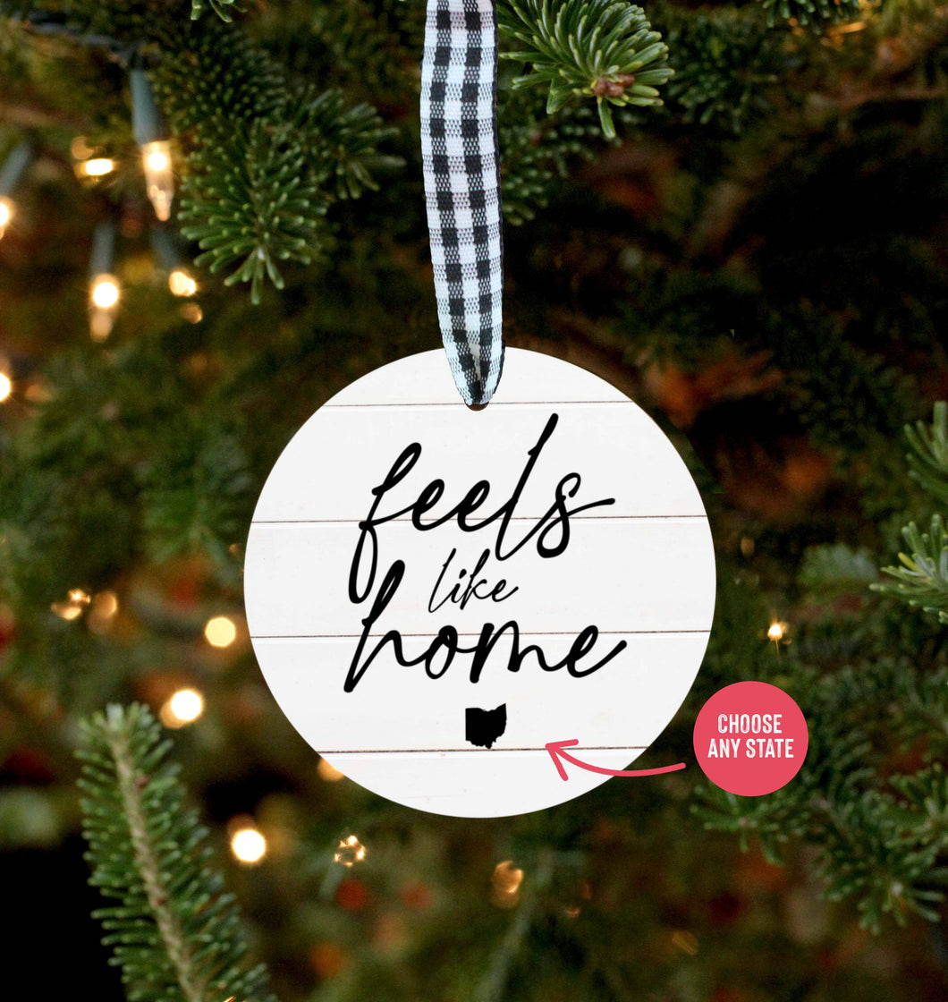 Feels Like Home State Ornament