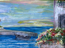 Load image into Gallery viewer, Seaside Village - Original Artwork on Reclaimed Wood
