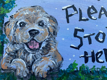 Load image into Gallery viewer, Santa Stop Here- Golden Puppy
