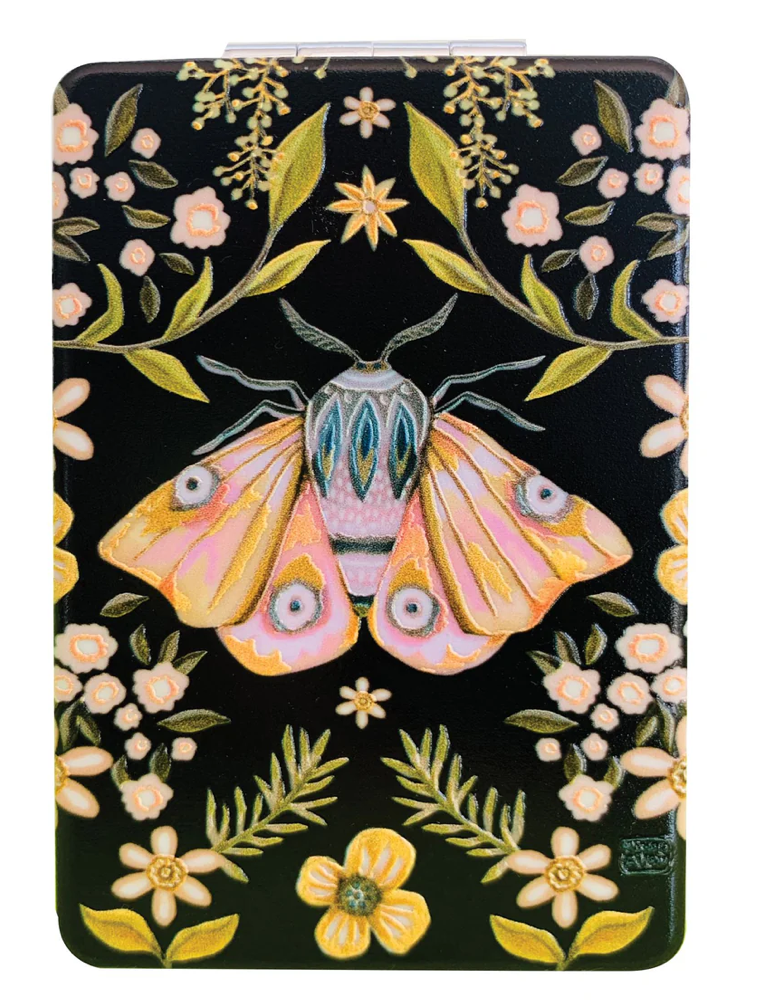 Black Moth Compact Mirror