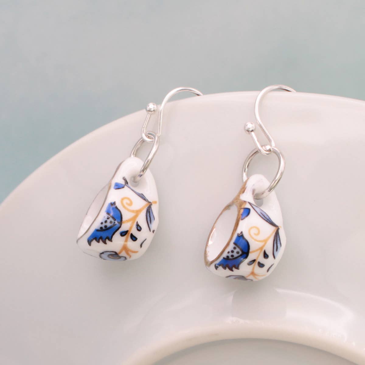 tea cup earrings