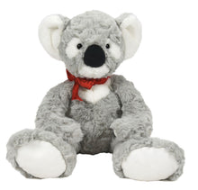 Load image into Gallery viewer, Plush toy koala with a red bow tie on a white background
