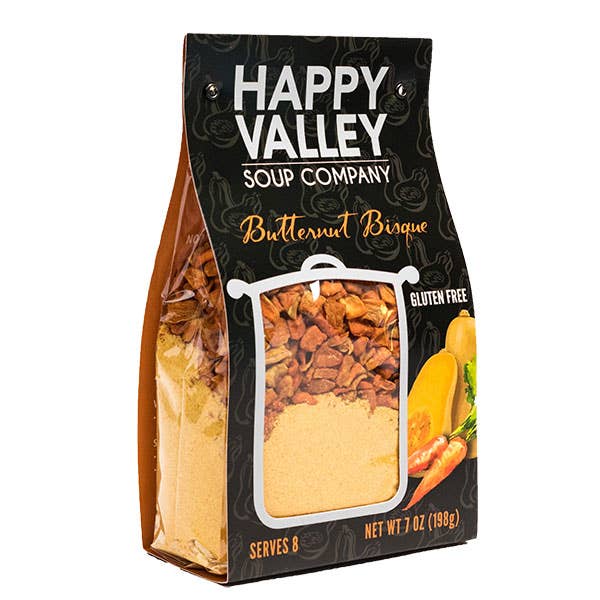 Happy Valley Soup Company Butternut Bisque package on a white background