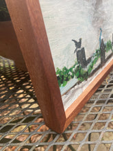 Load image into Gallery viewer, Christmas Barn with Winter Birds - Original Framed Artwork on Reclaimed Wood
