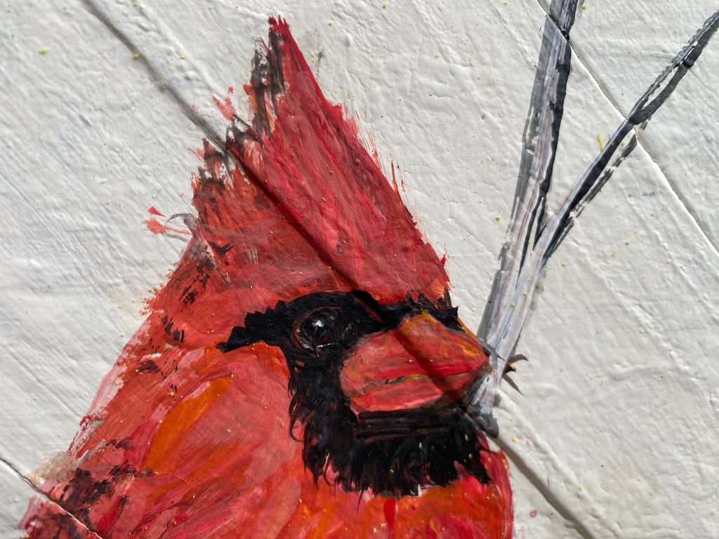 Cardinal Couple #51 - hand-painted pallet wall decor