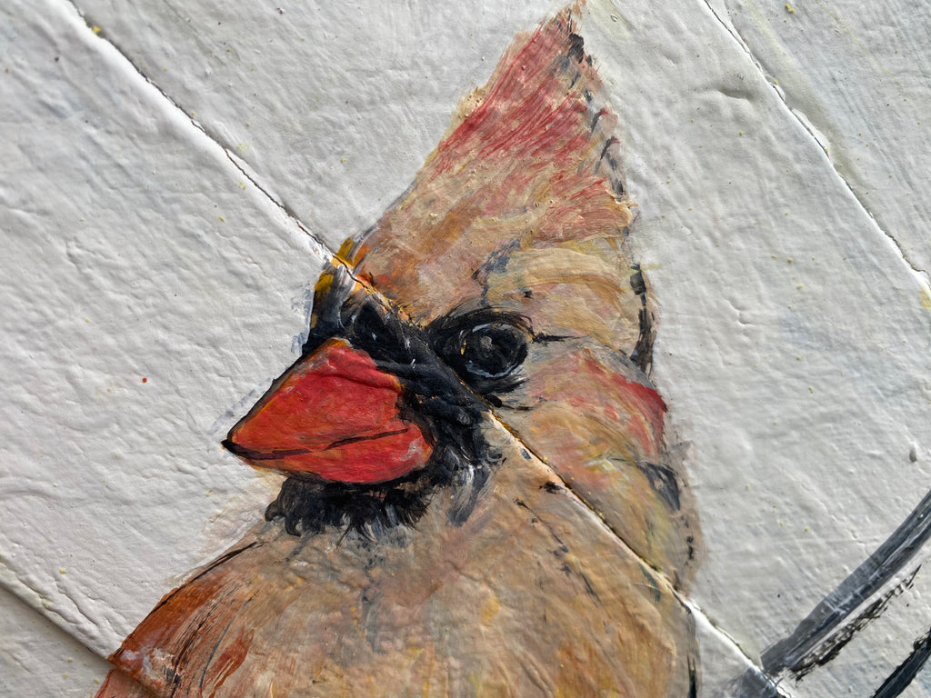 Cardinal Couple #51 - hand-painted pallet wall decor