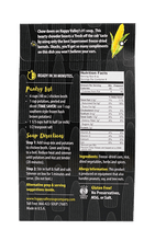Load image into Gallery viewer, Back of a Happy Valley soup package with nutritional information, ingredients, and preparation directions.
