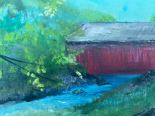 Load image into Gallery viewer, Covered Bridge #10  Original Artwork on Reclaimed Wood
