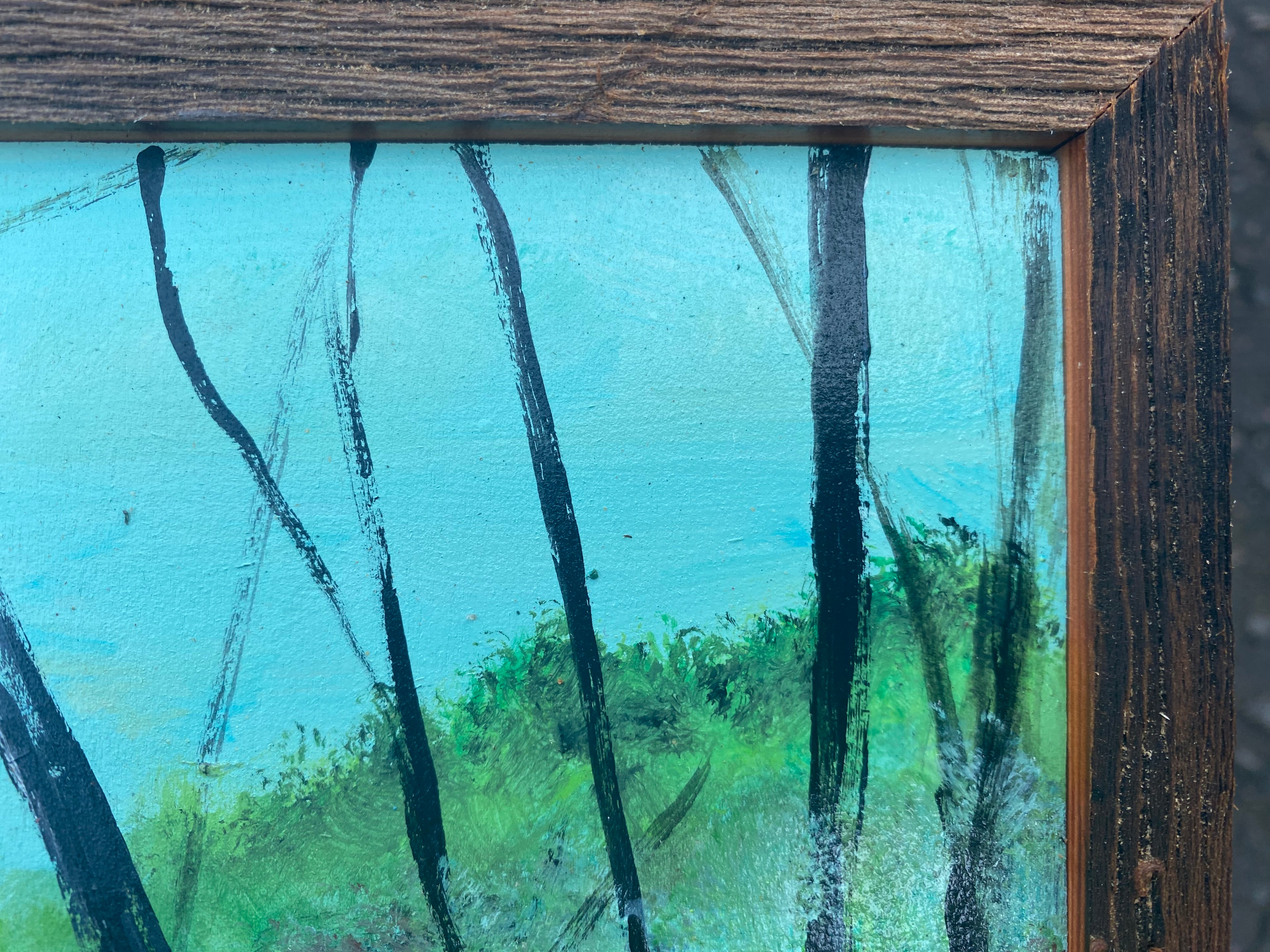 Covered Bridge #10  Original Artwork on Reclaimed Wood