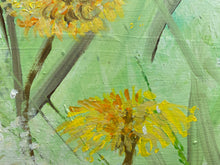 Load image into Gallery viewer, Dandelions #5. Original Reclaimed Pallet Wood Painting
