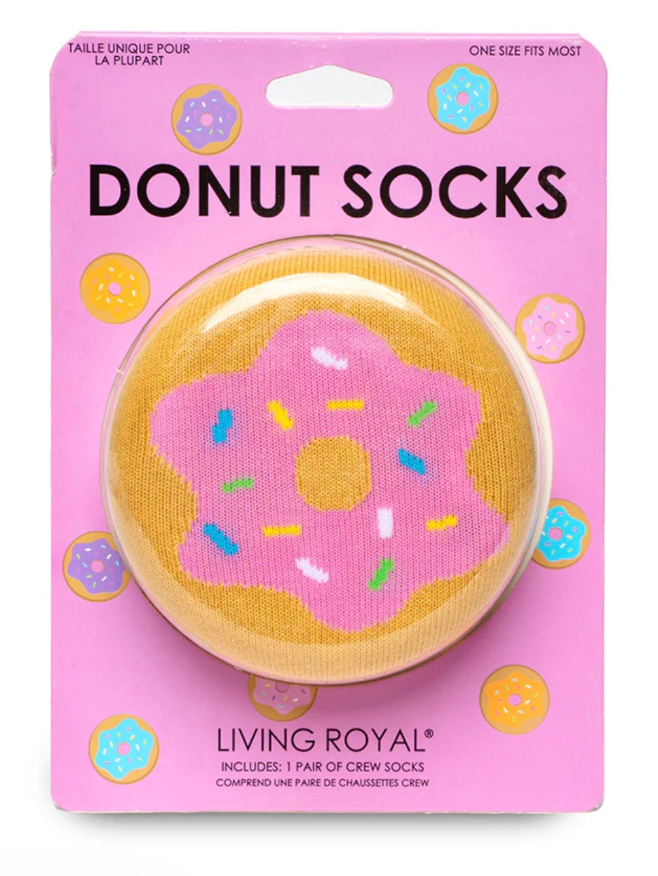 Donut socks in 3D packaging