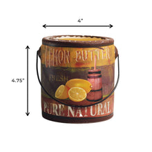 Load image into Gallery viewer, Decorative bucket with lemon design and text on a white background
