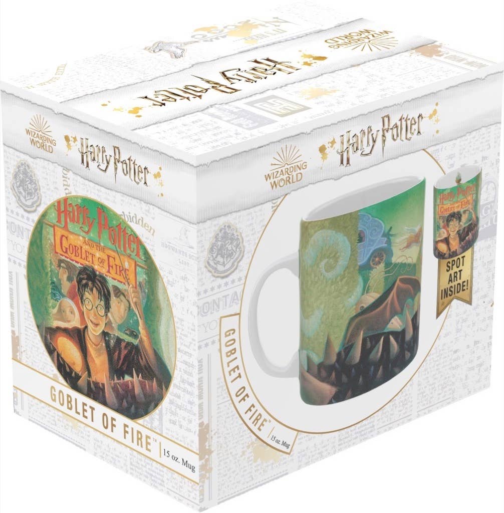 Harry Potter mug in packaging with character illustration