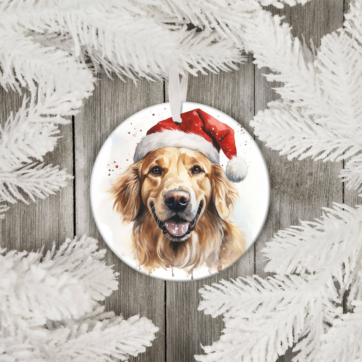 Watercolor Ornament -  Golden Retriever